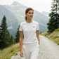 Heavyweight organic cotton tee with Ray screenprint on left chest, alpine lifestyle design, Arosa, Switzerland.