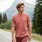 Organic cotton 1800m Club Tee, alpine lifestyle graphic, screenprinted in Arosa, Switzerland.