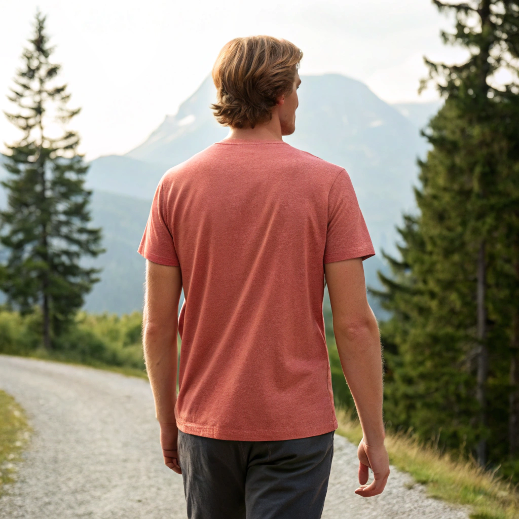 Organic cotton 1800m Club Tee, alpine lifestyle graphic, screenprinted in Arosa, Switzerland.