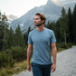 Organic cotton 1800m Club Tee, alpine lifestyle graphic, screenprinted in Arosa, Switzerland.