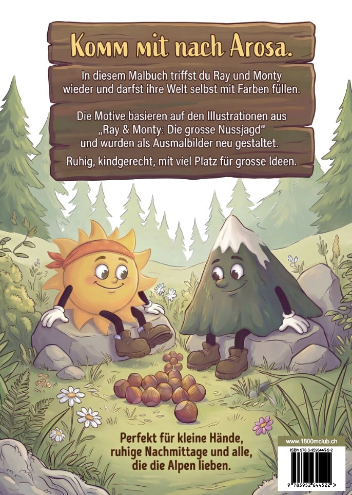Ray & Monty: Die grosse Nussjagd Malbuch