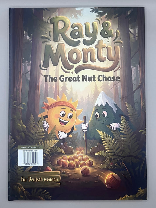 Hardcover Multilingual Book - English Cover - Ray & Monty: Die grosse Nussjagd / The Great Nut Chase