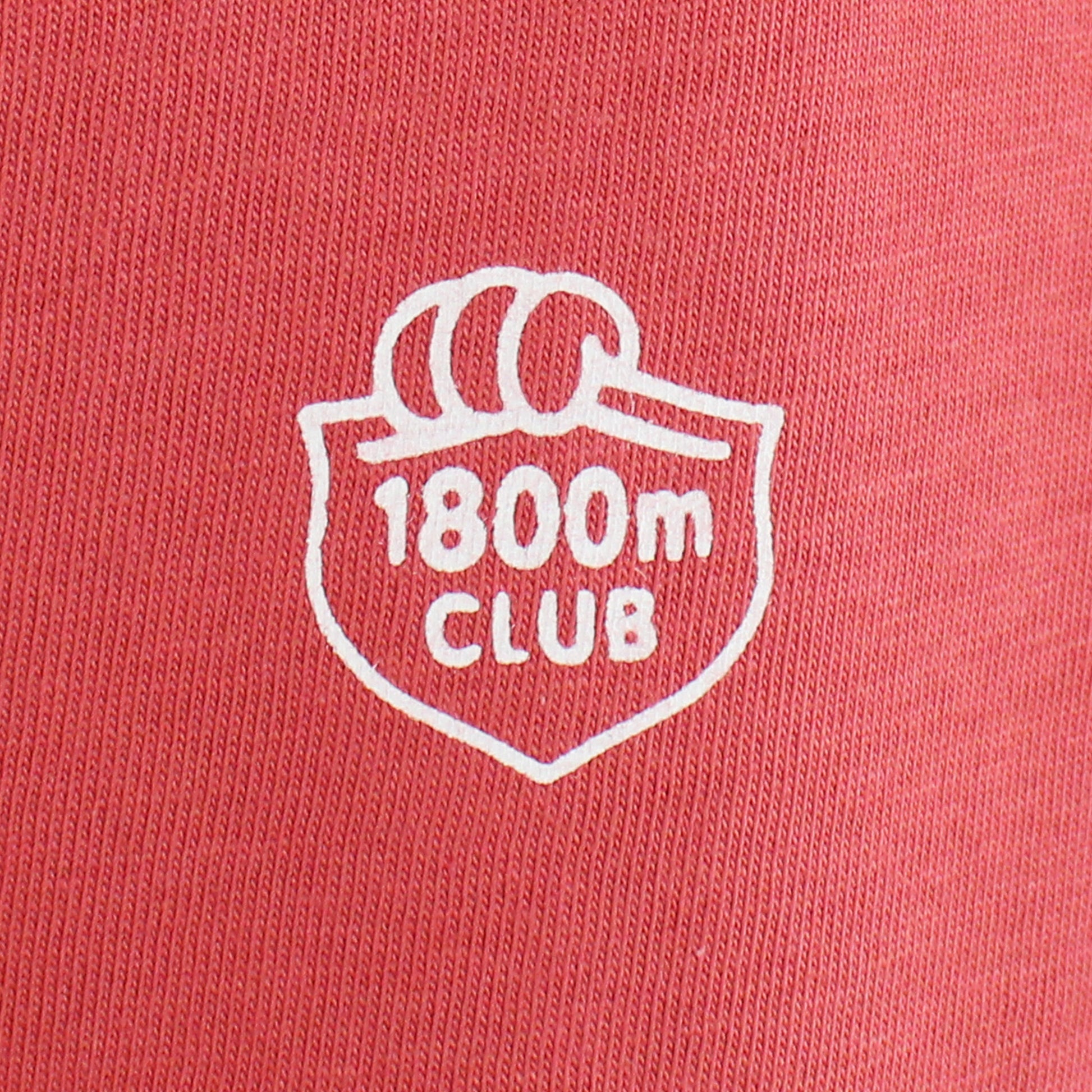 Organic cotton 1800m Club Tee, alpine lifestyle graphic, screenprinted in Arosa, Switzerland.