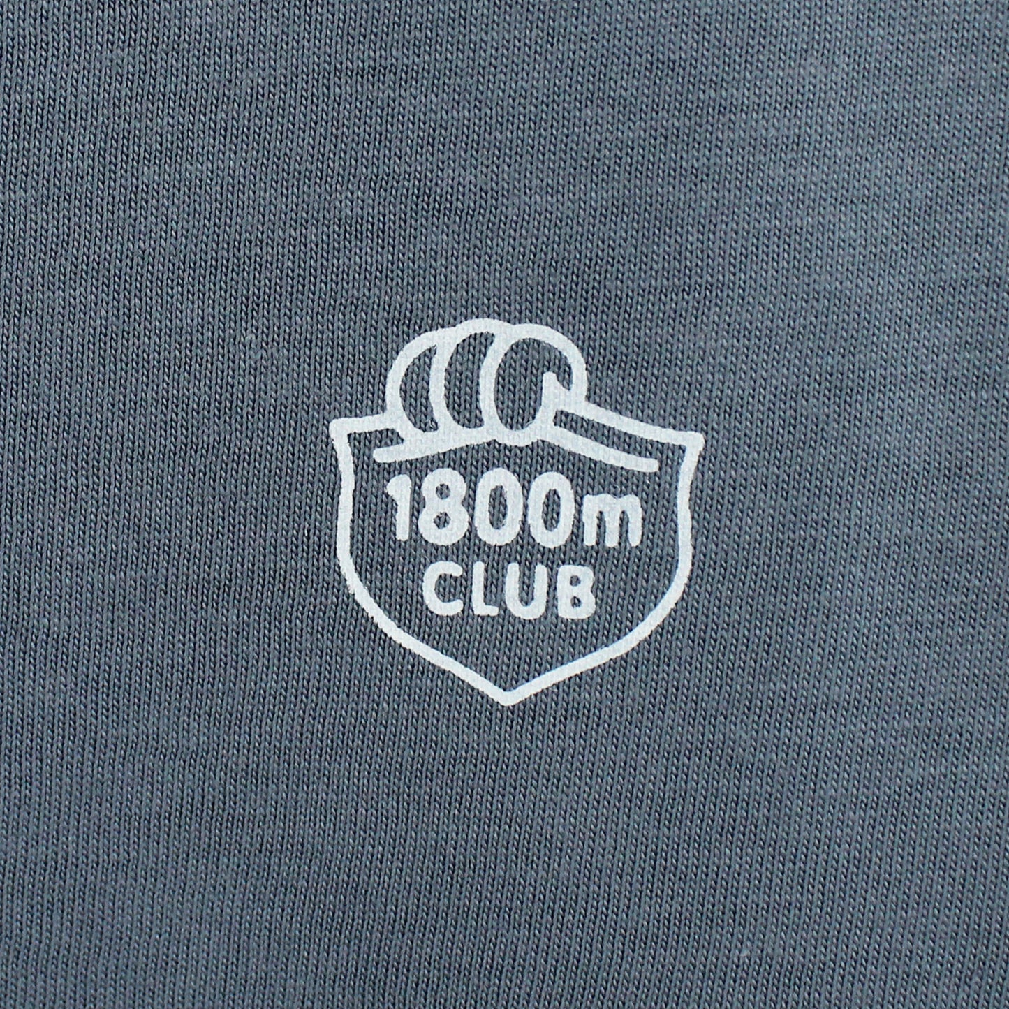 Organic cotton 1800m Club Tee, alpine lifestyle graphic, screenprinted in Arosa, Switzerland.
