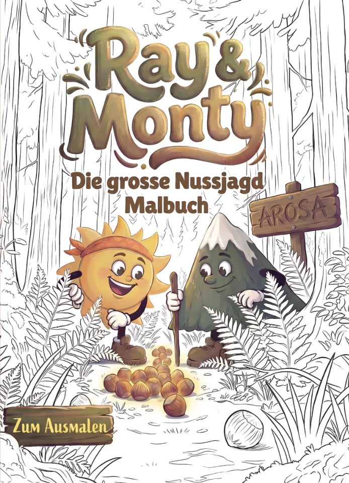 Ray & Monty: Die grosse Nussjagd Malbuch