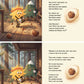 Inside book pages of "Ray & Monty: Die grosse Nussjagd / The Great Nut Chase" German and English children's Picture Book based in Arosa, Switzerland.