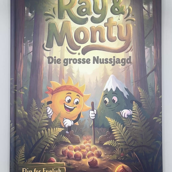 Hardcover Multilingual Book - Ray & Monty: Die grosse Nussjagd / The Great Nut Chase